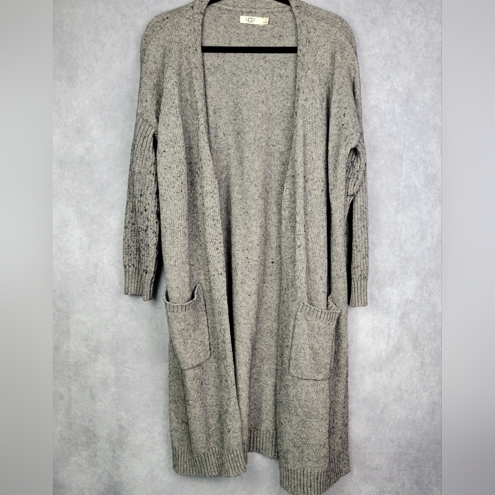 Ugg Australia‎ Aysha Gray Women's Longsleeves Wool Cotton cardigan Size L